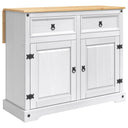 vidaXL Keuken Trolley met lade 2 pcs Honingwas 112 x 70 x 91,5 cm