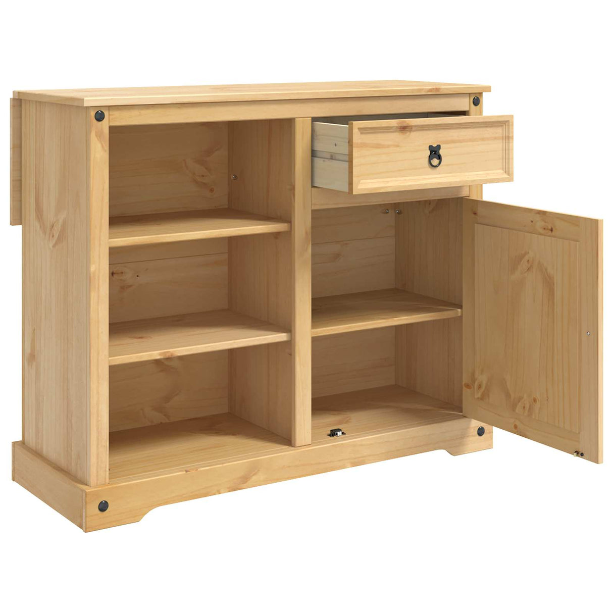 vidaXL Keuken Trolley met lade 2 pcs Honingwas 112 x 70 x 91,5 cm