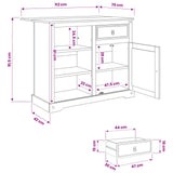 vidaXL Keuken Trolley met lade 2 pcs Honingwas 112 x 70 x 91,5 cm