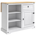 vidaXL Keuken Trolley met lade 2 pcs Honingwas 112 x 70 x 91,5 cm