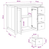 vidaXL Kitchen Trolley with Drawer PANAMA 2 pcs Honeycomb 112 x 77 x 90 cm