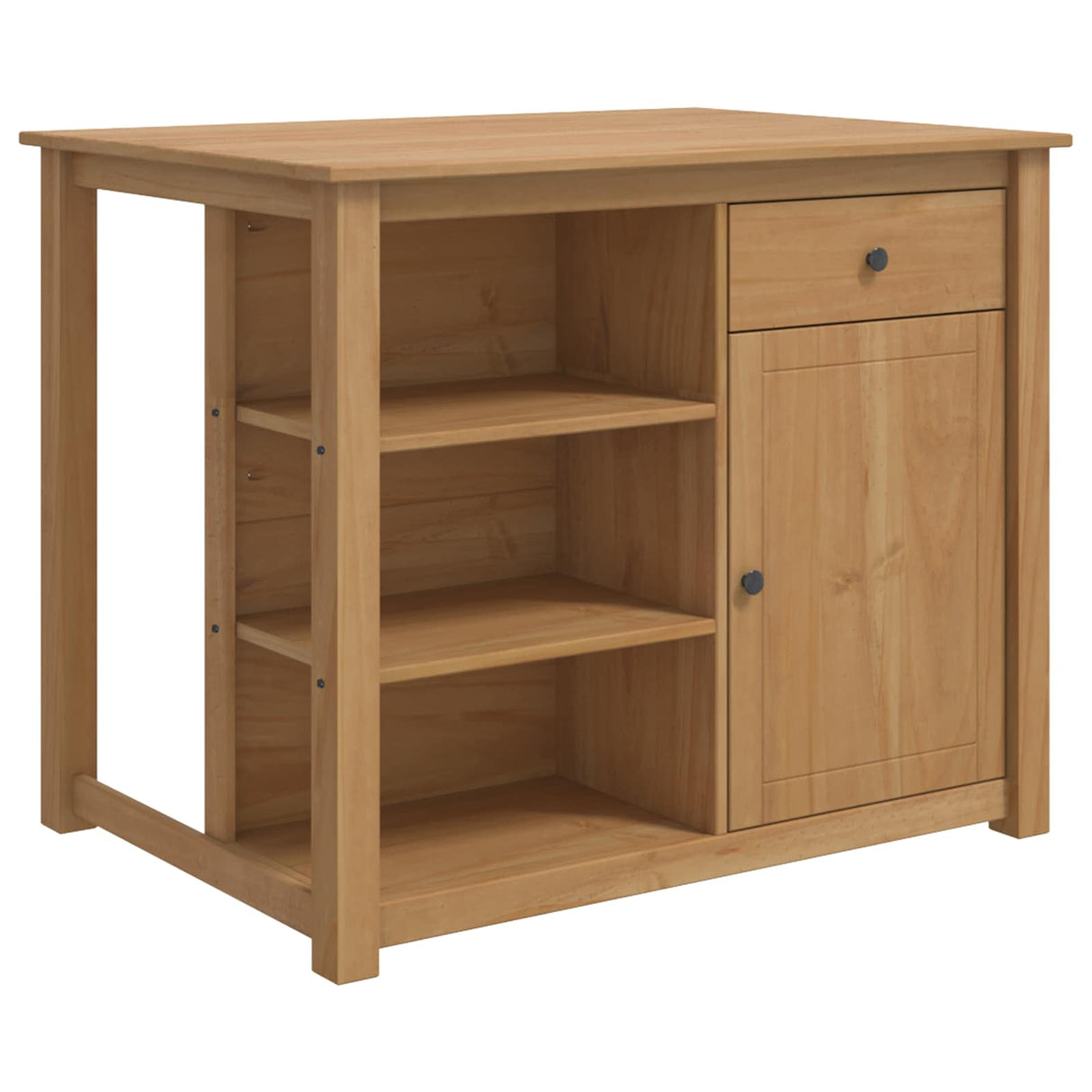 vidaXL Keuken Trolley met lade PANAMA 2 pcs Honingwas 112 x 77 x 90 cm