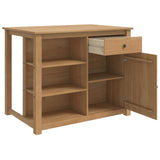 vidaXL Keuken Trolley met lade PANAMA 2 pcs Honingwas 112 x 77 x 90 cm