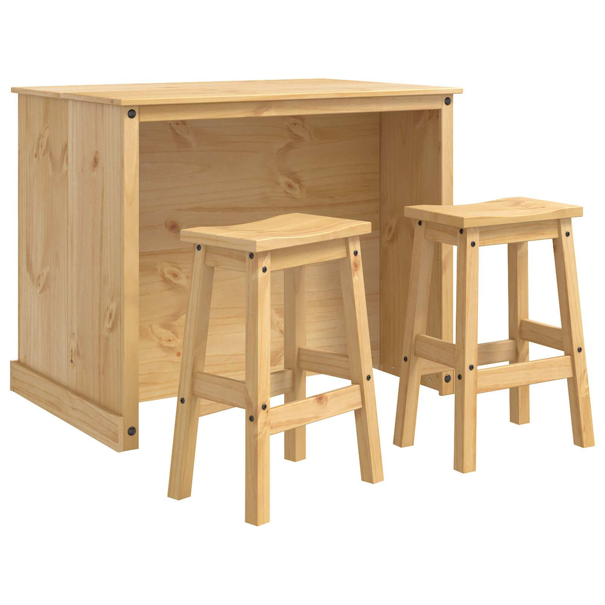vidaXL Keuken eiland set met plank 3 pcs Honingwas Massief grenen