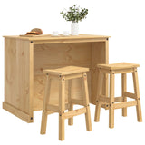 vidaXL Keuken eiland set met plank 3 pcs Honingwas Massief grenen