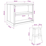 vidaXL Keuken eiland set met plank 3 pcs Honingwas Massief grenen