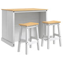 vidaXL Keuken eiland set met plank 3 pcs Honingwas Massief grenen