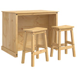 vidaXL Keuken eiland set met plank 3 pcs Honingwas Massief grenen