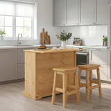 vidaXL Keuken eiland set Corona 3 pcs Honingwas Massief grenenhout