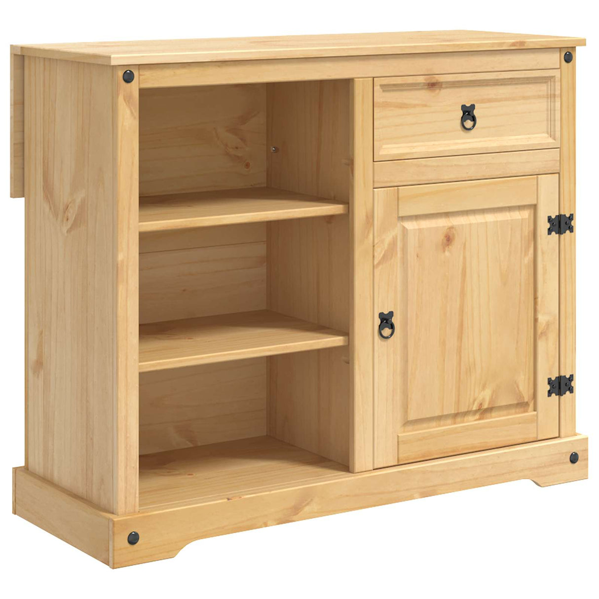 vidaXL Kitchen island set with drawer 3 pcs Honey Wax Solid pine