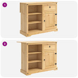 vidaXL Kitchen island set with drawer 3 pcs Honey Wax Solid pine