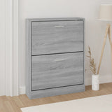 vidaXL Schoenenkast 59x17x169 cm bewerkt hout hoogglans wit