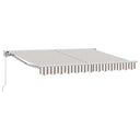 vidaXL Retractable Awning Light grey and white 2.5 x 2 m