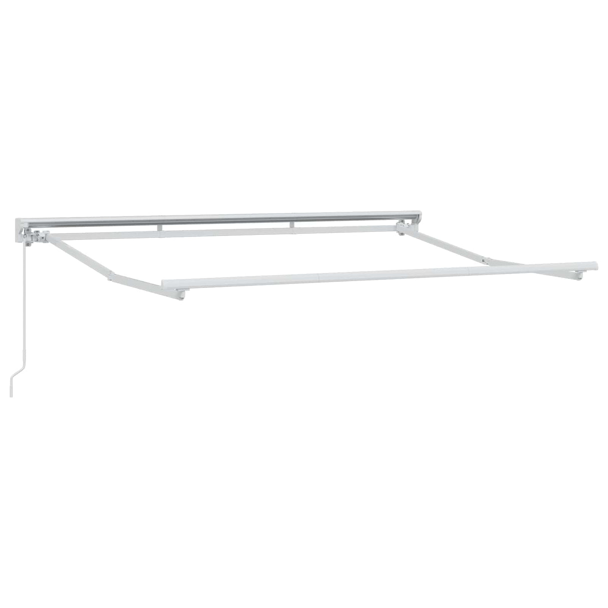 vidaXL Retractable Awning Light grey and white 2.5 x 2 m