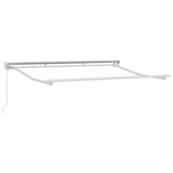 vidaXL Retractable Awning Light grey and white 2.5 x 2 m