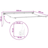 vidaXL Retractable Awning Light grey and white 2.5 x 2 m