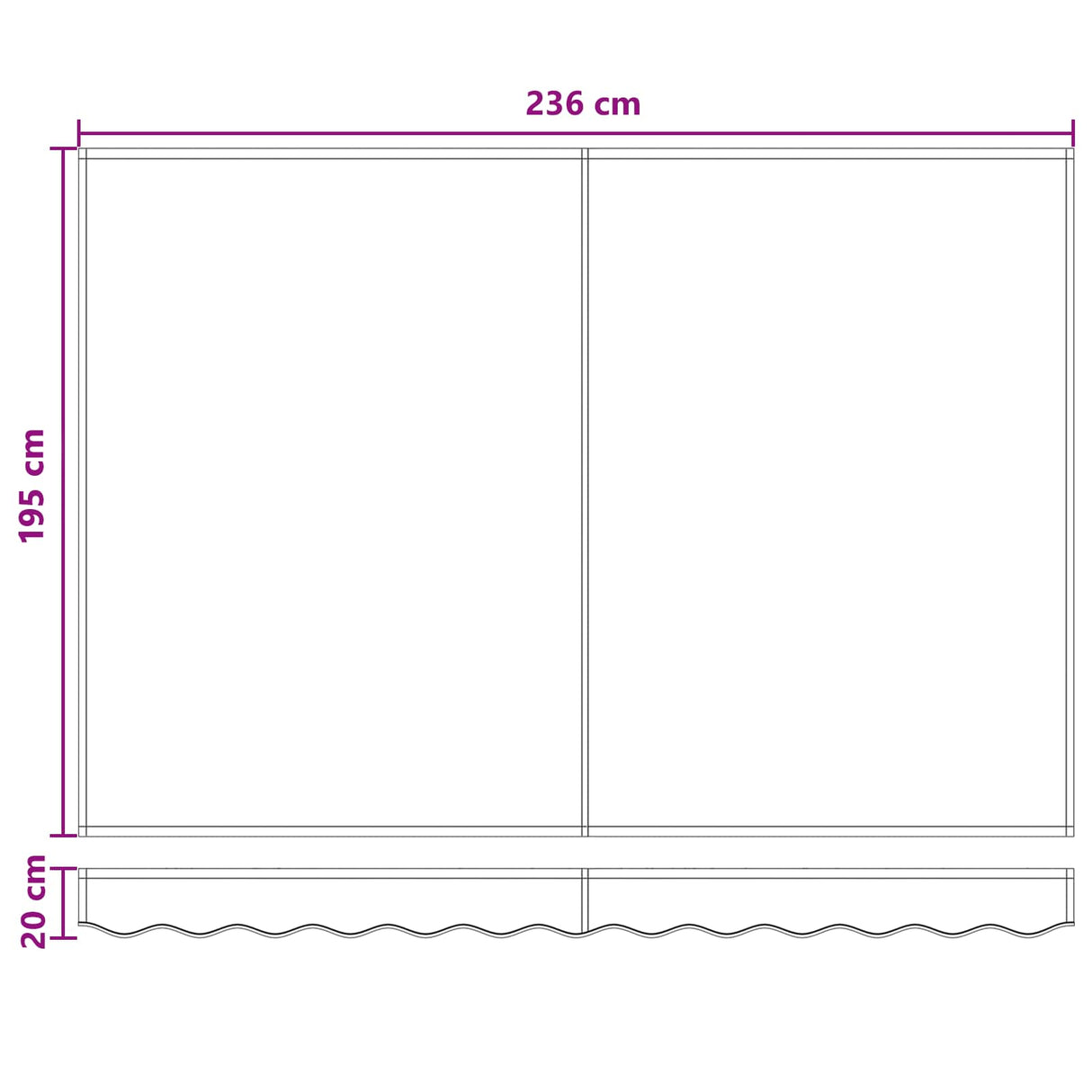 vidaXL Retractable Awning Light grey and white 2.5 x 2 m