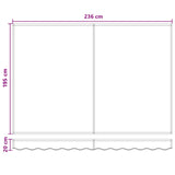 vidaXL Retractable Awning Light grey and white 2.5 x 2 m