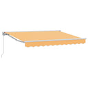 vidaXL Retractable Awning Light grey and white 2.5 x 2 m