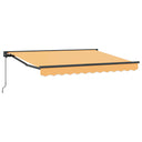 vidaXL Retractable Awning Light grey and white 2.5 x 2 m