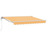vidaXL Retractable Awning Light grey and white 2.5 x 2 m