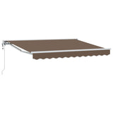 vidaXL Retractable Awning Light grey and white 2.5 x 2 m