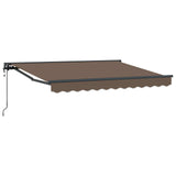 vidaXL Retractable Awning Light grey and white 2.5 x 2 m
