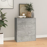 vidaXL Dressoir met 4 lades 60x30,5x71 cm eikenkleur