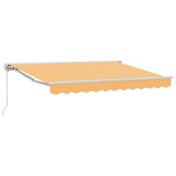 vidaXL Retractable Awning Light grey and white 2.5 x 2 m