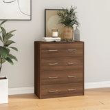 vidaXL Dressoir met 4 lades 60x30,5x71 cm eikenkleur