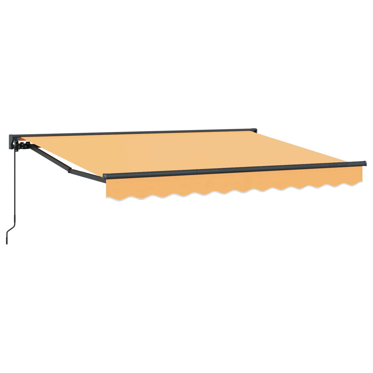 vidaXL Retractable Awning Light grey and white 2.5 x 2 m