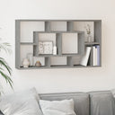 vidaXL Wandschap zwevend 8 vakken wit