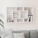 vidaXL Wandschap zwevend 8 vakken wit