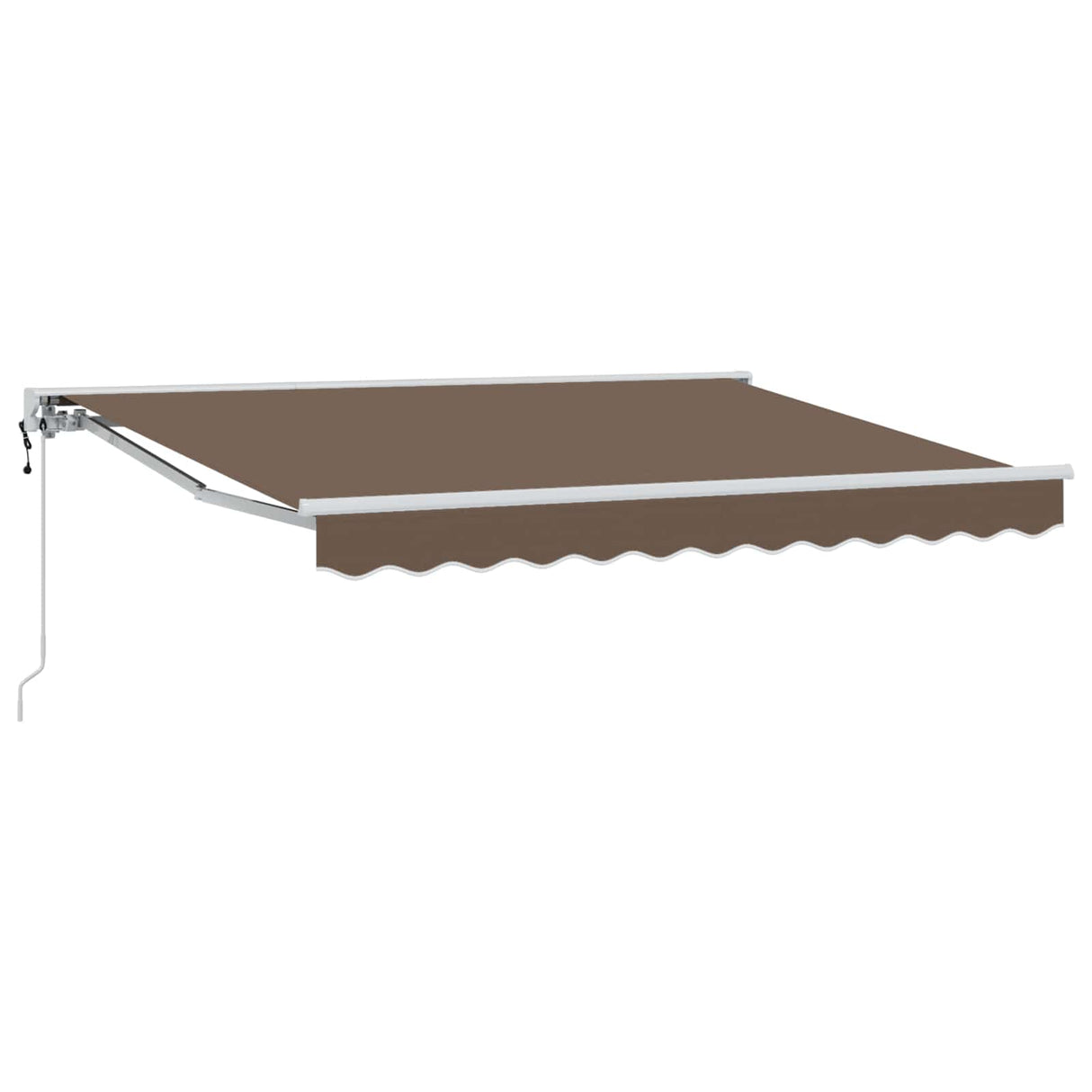 vidaXL Retractable Awning Light grey and white 2.5 x 2 m