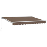 vidaXL Retractable Awning Light grey and white 2.5 x 2 m