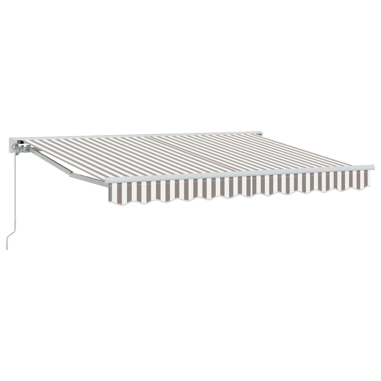 vidaXL Retractable Awning Light grey and white 2.5 x 2 m