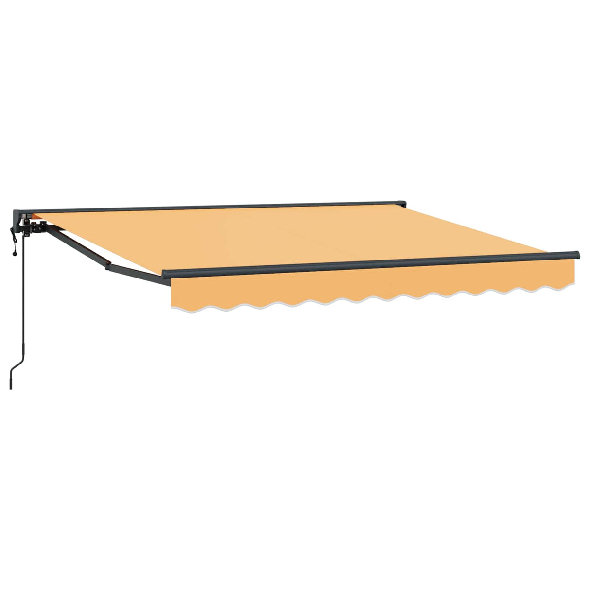 vidaXL Retractable Awning Light grey and white 2.5 x 2 m