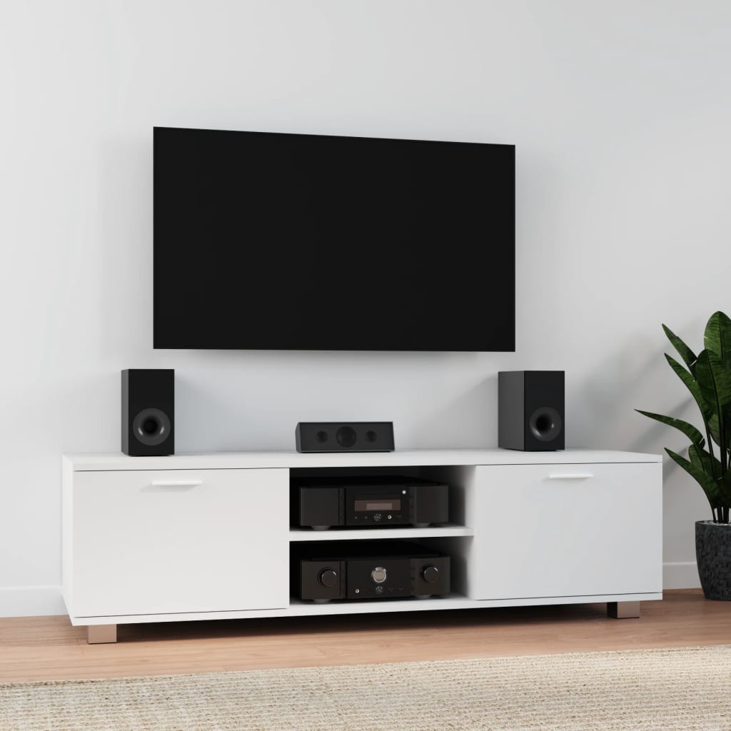 vidaXL TV Cabinet 120x40.5x35 cm High Gloss White