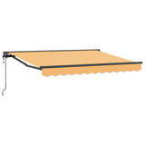vidaXL Retractable Awning Light grey and white 2.5 x 2 m