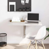 vidaXL Wandtafel inklapbaar 100x60 cm eikenkleurig