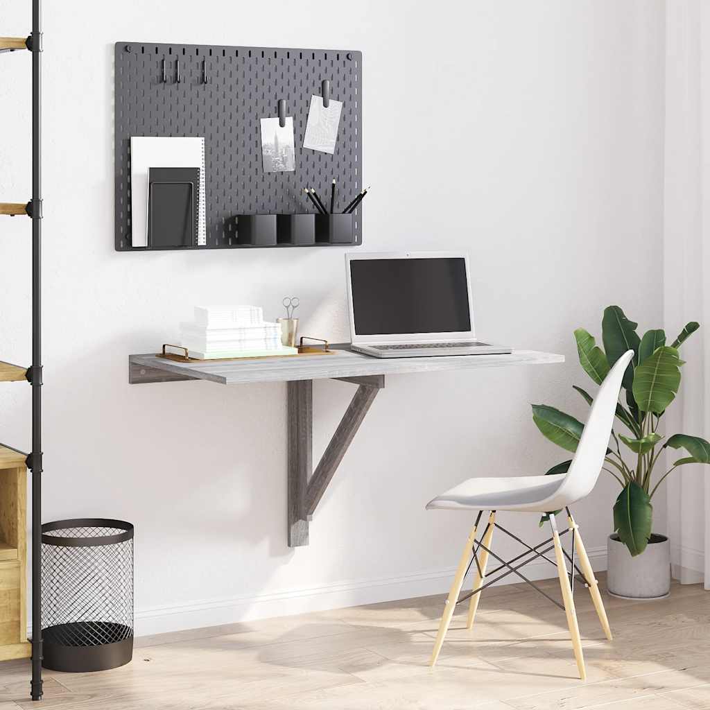 vidaXL Wandtafel inklapbaar 100x60 cm eikenkleurig