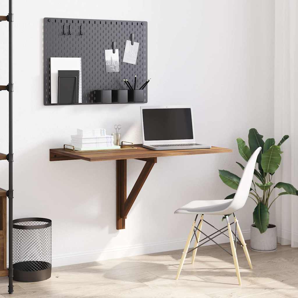 vidaXL Wandtafel inklapbaar 100x60 cm eikenkleurig