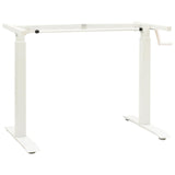 vidaXL Bureau Wit en Natuurlijk 120 x 60 cm Massief Eikenhout