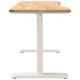 vidaXL Bureau Wit en Natuurlijk 120 x 60 cm Massief Eikenhout