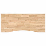 vidaXL Bureau Wit en Natuurlijk 120 x 60 cm Massief Eikenhout