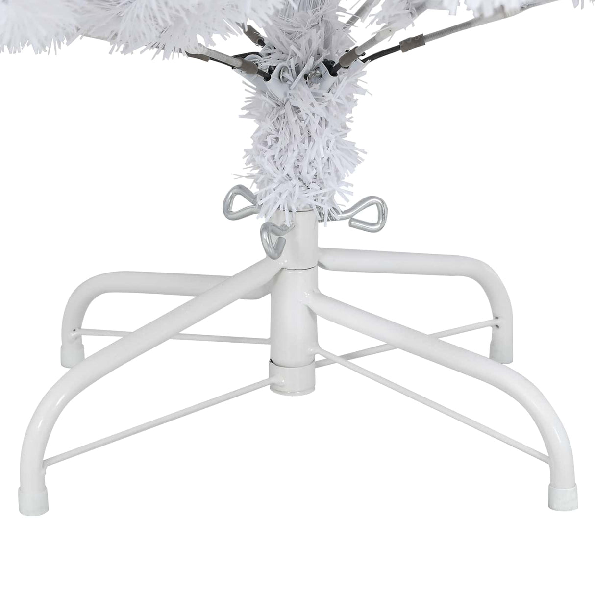 vidaXL Artificial Hinged Christmas Tree White 120 cm PVC and Steel