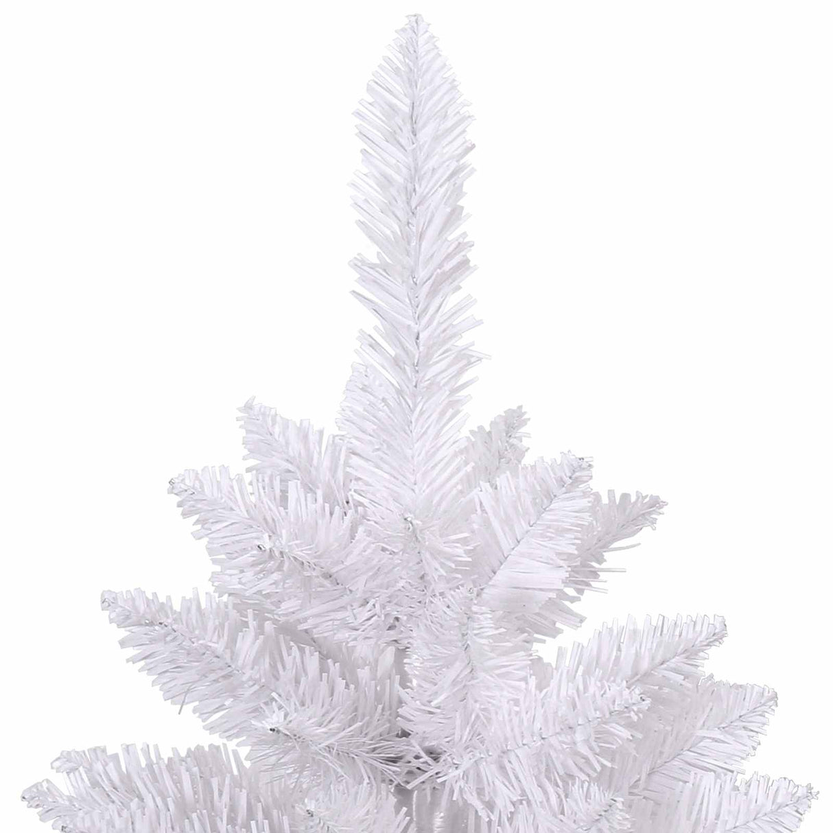 vidaXL Kunstmatige Hinged Kerstboom Wit 180 cm PVC en Staal