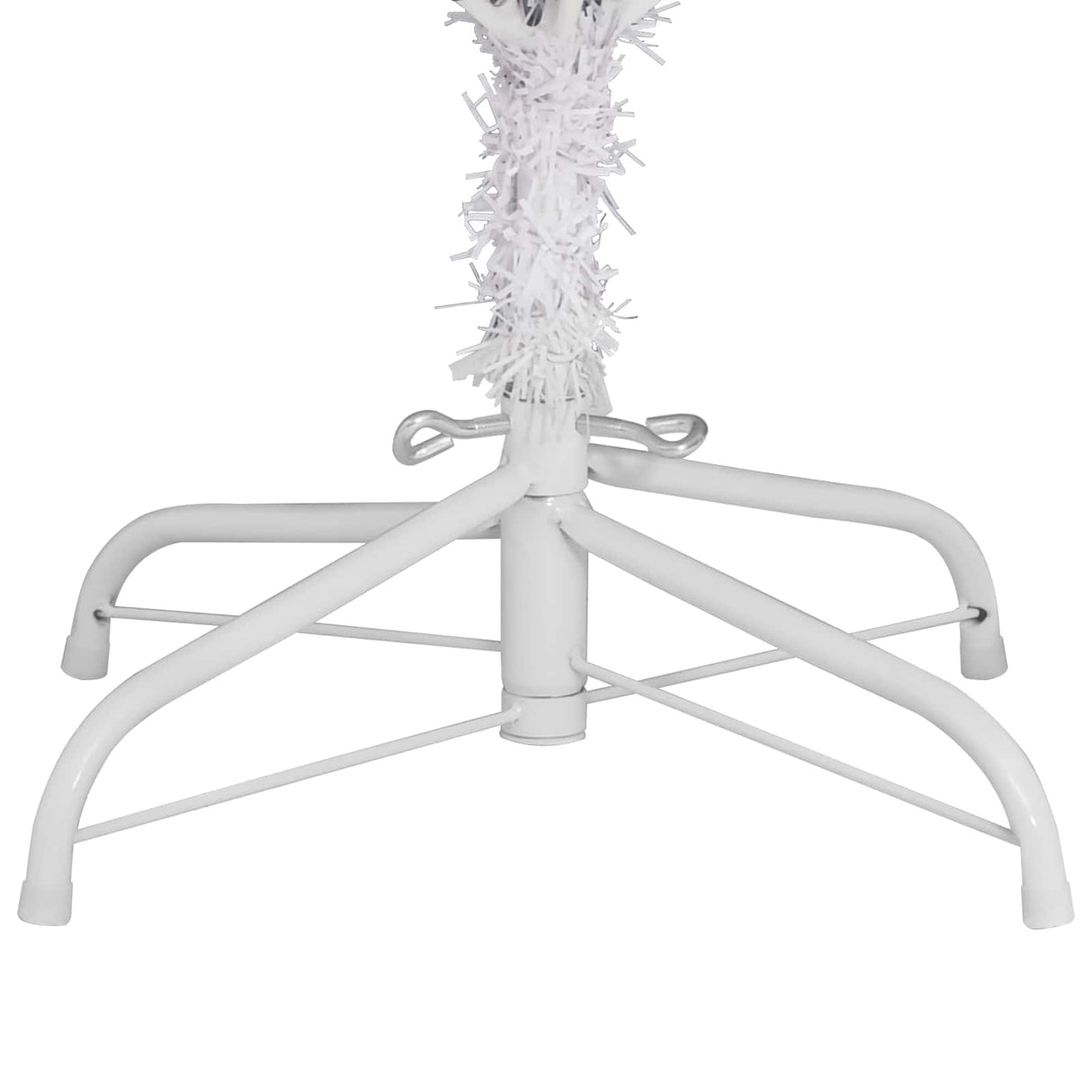 vidaXL Kunstmatige Hinged Kerstboom Wit 180 cm PVC en Staal