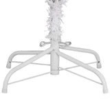 vidaXL Kunstmatige Hinged Kerstboom Wit 180 cm PVC en Staal