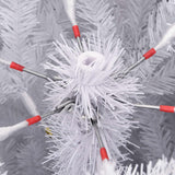 vidaXL Kunstmatige Hinged Kerstboom Wit 180 cm PVC en Staal